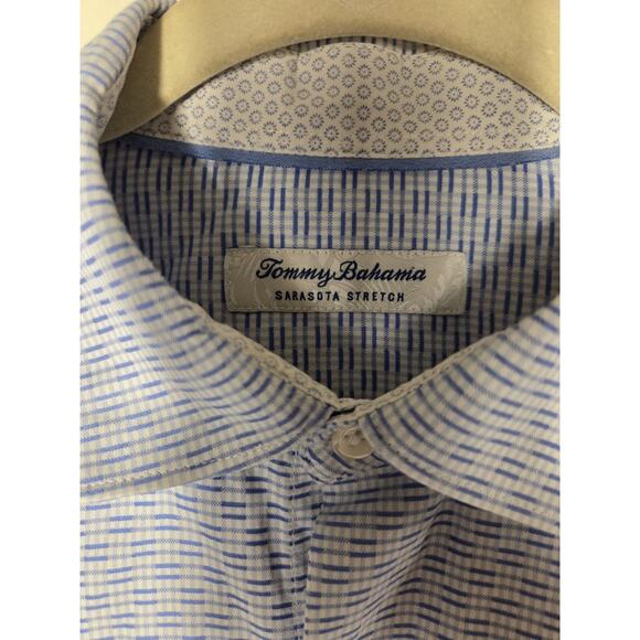 TOMMY BAHAMA Mens M Sarasota Stretch Ventura Coast IslandZone Shirt Soft Blue - Picture 3 of 9